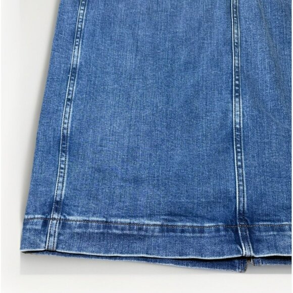 J.Crew Denim Midi Skirt in Cape Blue Wash Size 10 - Picture 6 of 10